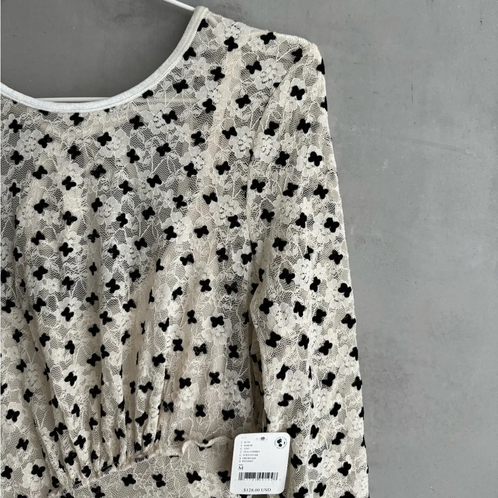 FREE PEOPLE Sheer Delight Mini Dress